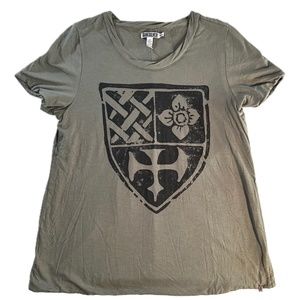Quiksilver Graphic Heraldry Design Two-Layer Cotton T Shirt - L